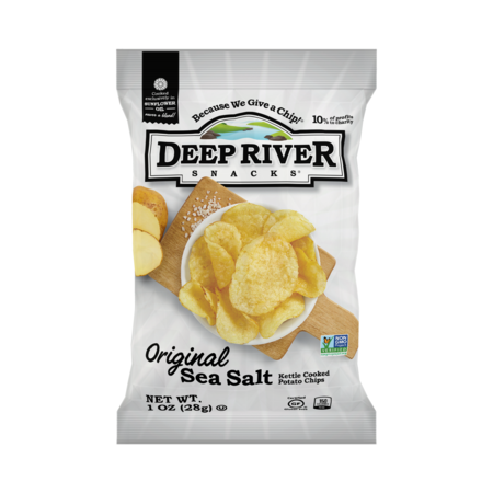 DEEP RIVER SNACKS Kettle Potato Chip Original Salted 1 oz., PK80 17774
